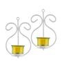 White Metal Humphry Wall Tea Light Holders (Pack Of 2)