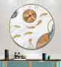 White Abaniko Fish Acrylic Round Wall Art