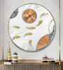 White Abaniko Fish Acrylic Round Wall Art