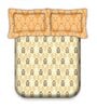 Orange Ethanic Motif Traditional 200 TC Cotton King Sized Bedsheet with 2 Pillow Covers