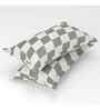White Abstract 144 TC Cotton Queen Sized Bedsheet Bedsheet 2 Pillow Prime Collection
