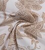 White Abstract 210 TC 100% Cotton King Bed Sheet With 2 Pillow Covers Art Nouveau Collection