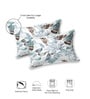 White Abstract 220 Tc Cotton Super King Bedsheet With 2 Pillow Covers