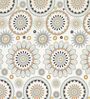 White Abstract 260 Tc Polycotton King Fitted Bedsheet With 2 Pillow Covers