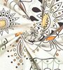 White Abstract 260 Tc Polycotton King Fitted Bedsheet With 2 Pillow Covers