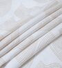 White Abstract 400 TC Cotton Superking Size Bedsheet With 2 Pillow Covers Threads