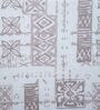 White Abstract 400 TC Cotton Superking Size Bedsheet With 2 Pillow Covers Threads