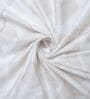 White Abstract 400 TC Cotton Superking Size Bedsheet With 2 Pillow Covers Threads