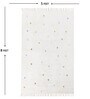 White Abstract Cotton 8 Ft X 5 Ft Hand Tufted Dhurrie