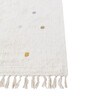 White Abstract Cotton 8 Ft X 5 Ft Hand Tufted Dhurrie