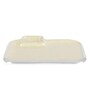 White Aluminium 12 Inch Rectangle Appetizer Platters