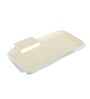 White Aluminium 12 Inch Rectangle Appetizer Platters
