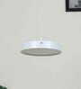 White Aluminium Contemporary Single Hanging Light