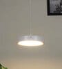 White Aluminium Contemporary Single Hanging Light