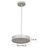 White Aluminium Contemporary Single Hanging Light