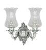 White Aluminium Uplight Wall Scones