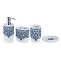 White And Blue Polyresin 4Pcs Bath Set