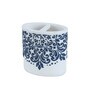 White And Blue Polyresin 4Pcs Bath Set
