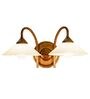 Crisanto White and Brown Metal and Glass Wall Sconces