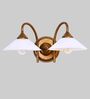 Crisanto White and Brown Metal and Glass Wall Sconces