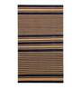 Multicolor Striped Wool 5 ft x 7 ft Hand Woven Carpet