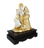White & Gold Polystone Radha Krishna Idol