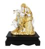 White & Gold Polystone Radha Krishna Idol