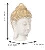 White and Golden Polyresin Decorative Buddha Head Showpiece