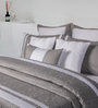 White And Grey 100% Cotton 400 Tc Bedding set