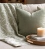 Sage Botanical Design Soft Acrylic Throw Blanket