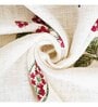 White and Pink Cotton Floral 70x50 Inches Throw