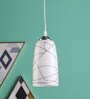 Antique White Glass Hanging Light