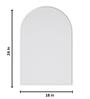 24 Inch White Arch Mirror in Metal Frame