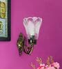 White B22 holder Metal & Glass Uplight Wall Scone