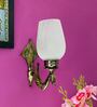White B22 holder Metal & Glass Uplight Wall Scone