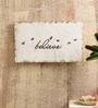 White Believe Digital Printed Marble Abstract Art Print