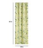 Green Faux Silk Floral 5ft Blackout Eyelet 1 Pc Window Curtain