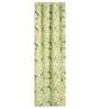 Green Faux Silk Floral 5ft Blackout Eyelet 1 Pc Window Curtain
