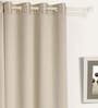Faux Silk Blackout 9 Feet Eyelet Long Door Curtains (Set Of 2)