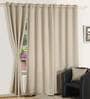 Faux Silk Blackout 9 Feet Eyelet Long Door Curtains (Set Of 2)