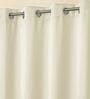White Blackout Polyester 5 feet Eyelet Window Curtains