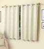 White Blackout Polyester 5 feet Eyelet Window Curtains