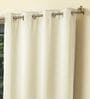 White Blackout Polyester 5 feet Eyelet Window Curtains