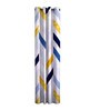 Multicolour Polyester Velvet Geometric 7FT Light Filtering Eyelet Door Curtains (Pack of 1)