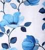 White Polyester Velvet Floral 7FT Light Filtering Eyelet Door Curtains (Pack of 1)