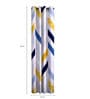 Multicolour Polyester Velvet Geometric 7FT Light Filtering Eyelet Door Curtains (Pack of 1)