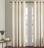 White Satin Blackout 9 Feet Eyelet Curtain (1 Piece)