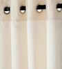 White Satin Blackout 9 Feet Eyelet Curtain (1 Piece)