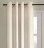 White Satin Blackout 9 Feet Eyelet Curtain (1 Piece)