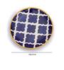 Dane Patterned 10.5 Inch Blue Ceramic (Set of 2) Dinner Plate